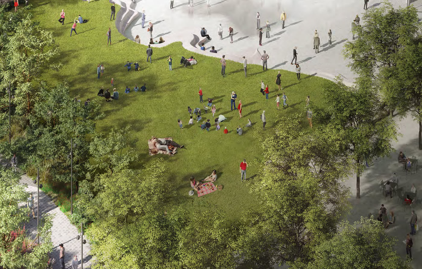 Conceptual Greenway Rendering Image